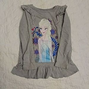 Preschool Girls Disney Elsa Long Sleeve Shirt